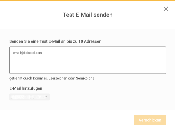 Sich bei Mailjet selber eine Test-E-Mail zuschicken