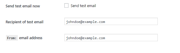 Test E-Mail Einstellungen